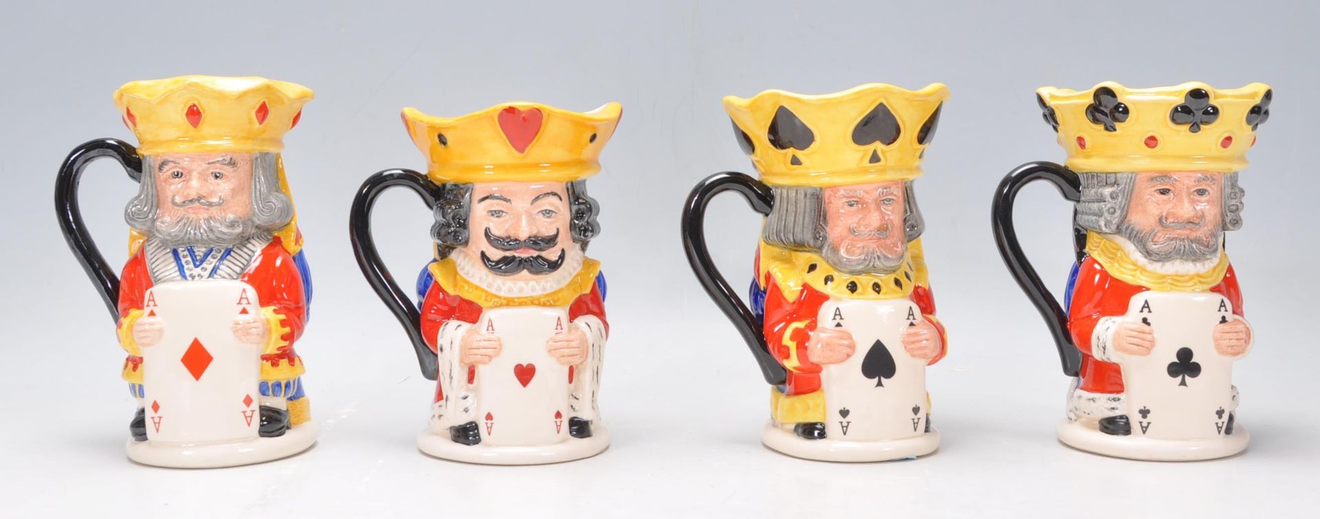 A group of four Royal Doulton limited edition King and Queen character jugs to include King and - Bild 3 aus 13
