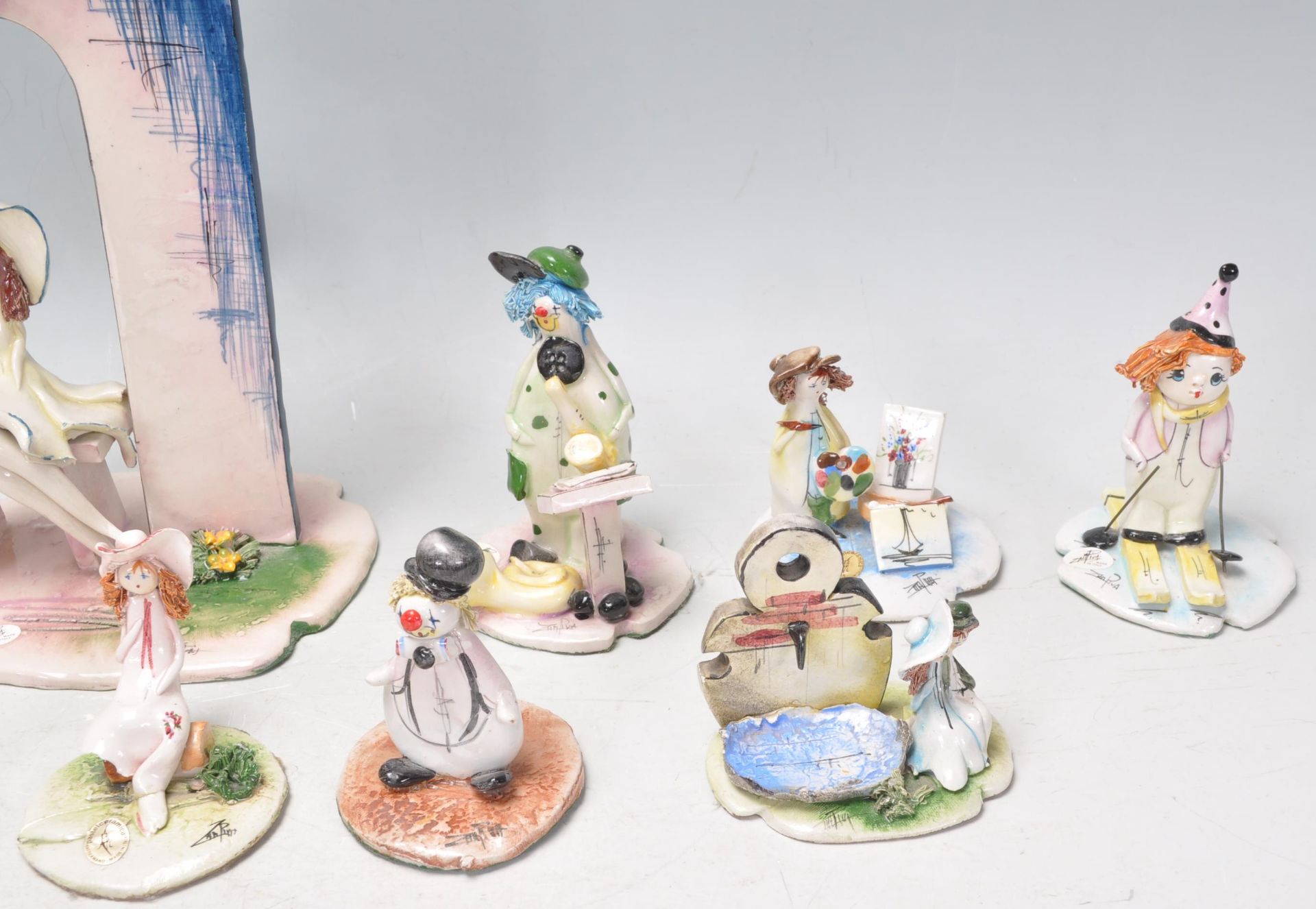 Lino Zampiva - Pastel Ceramica- A collection of vintage retro studio pottery Italian figurines in - Bild 4 aus 20