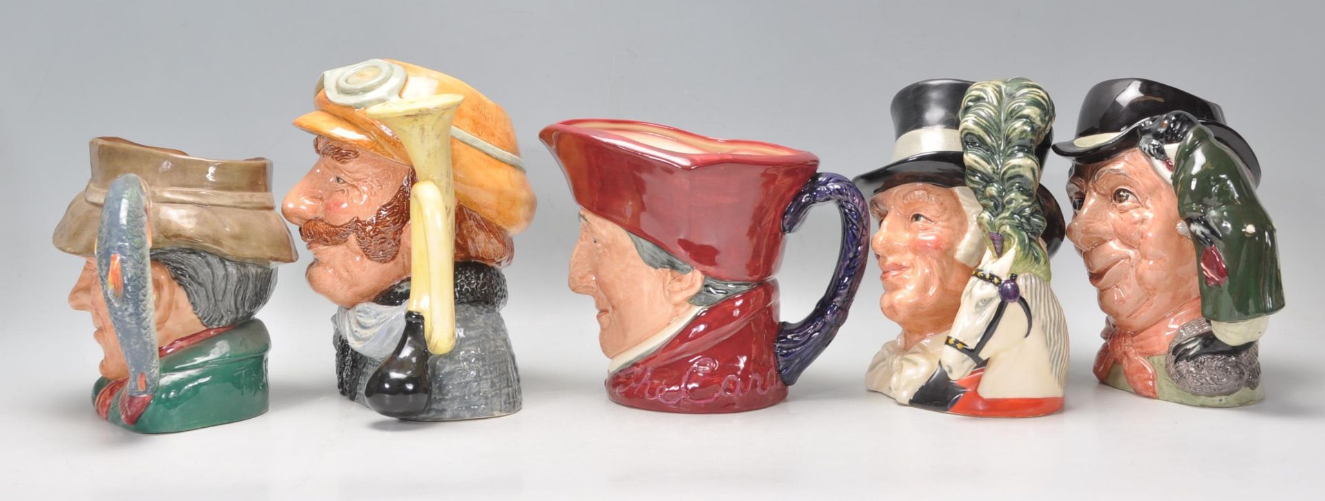 A group of five Royal Doulton character jugs to include The Poacher D6429, The Walrus and - Bild 4 aus 9