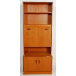 A vintage retro G Plan mid 20th Century teak wood wall unit  bookcase / drinks cabinet having a twin