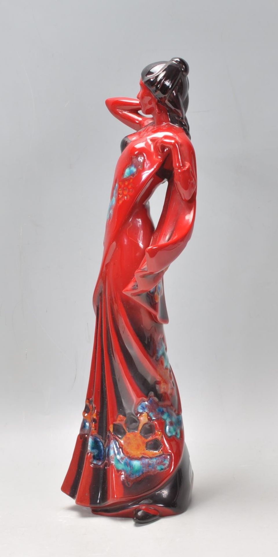 Flambe - A Royal Doulton ceramic limited edition figure: Eastern Grace HN3683 in the Flame - Bild 5 aus 8