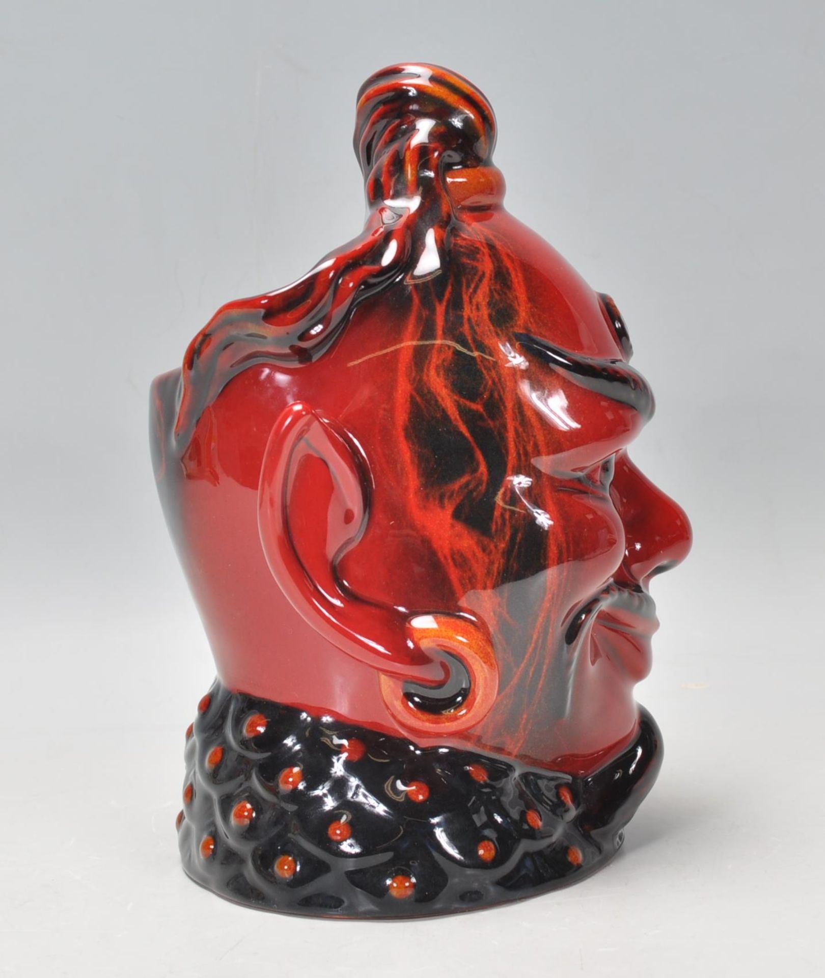 A Royal Doulton flambe ceramic character jug in the form of Aladdin's Genie. No. D6971, limited - Bild 2 aus 7