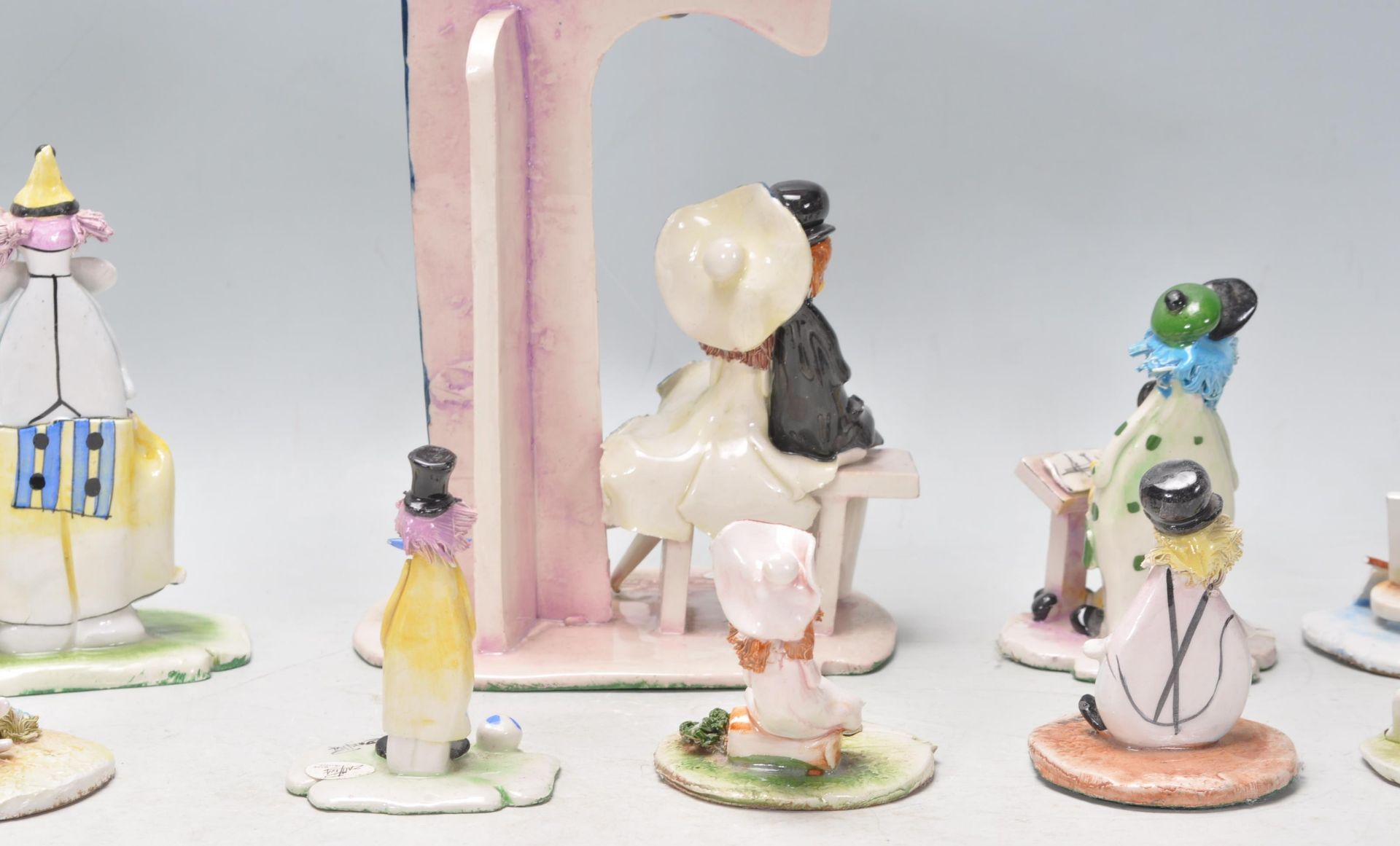 Lino Zampiva - Pastel Ceramica- A collection of vintage retro studio pottery Italian figurines in - Bild 11 aus 20