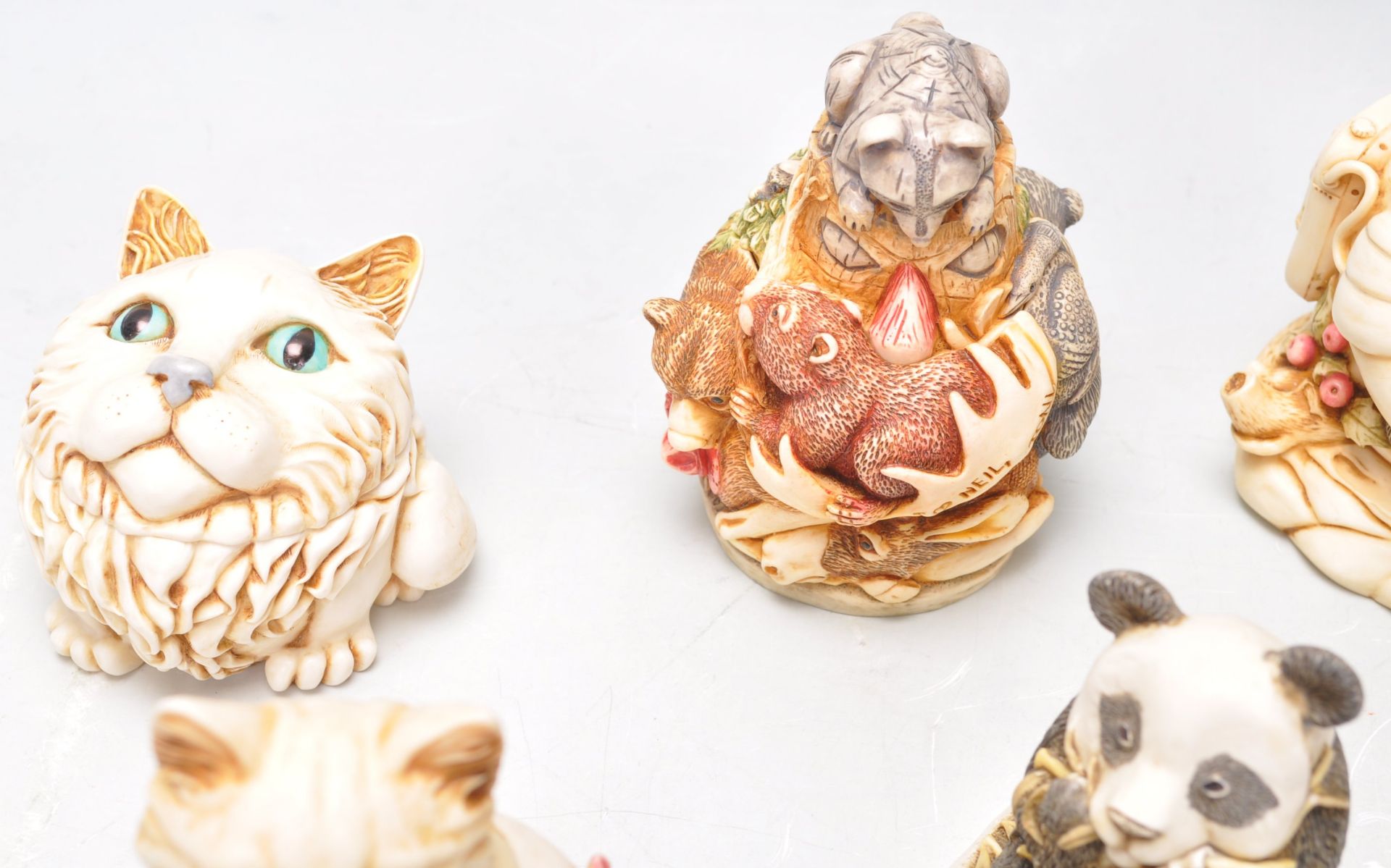 A group of eleven Harmony Kingdom resin animal novelty figurines / trinket pots to include Night - Bild 3 aus 12