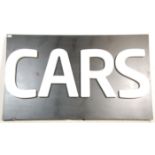 A late 20th Century contemporary retro car motoring point of sale large showroom advertising light