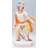 A 19th Century Victorian Staffordshire flat back ceramic Rob Roy figurine in the form of a