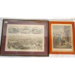 A 19th Century American Harper's weekly scenes of Richmond print together with a Cries of London