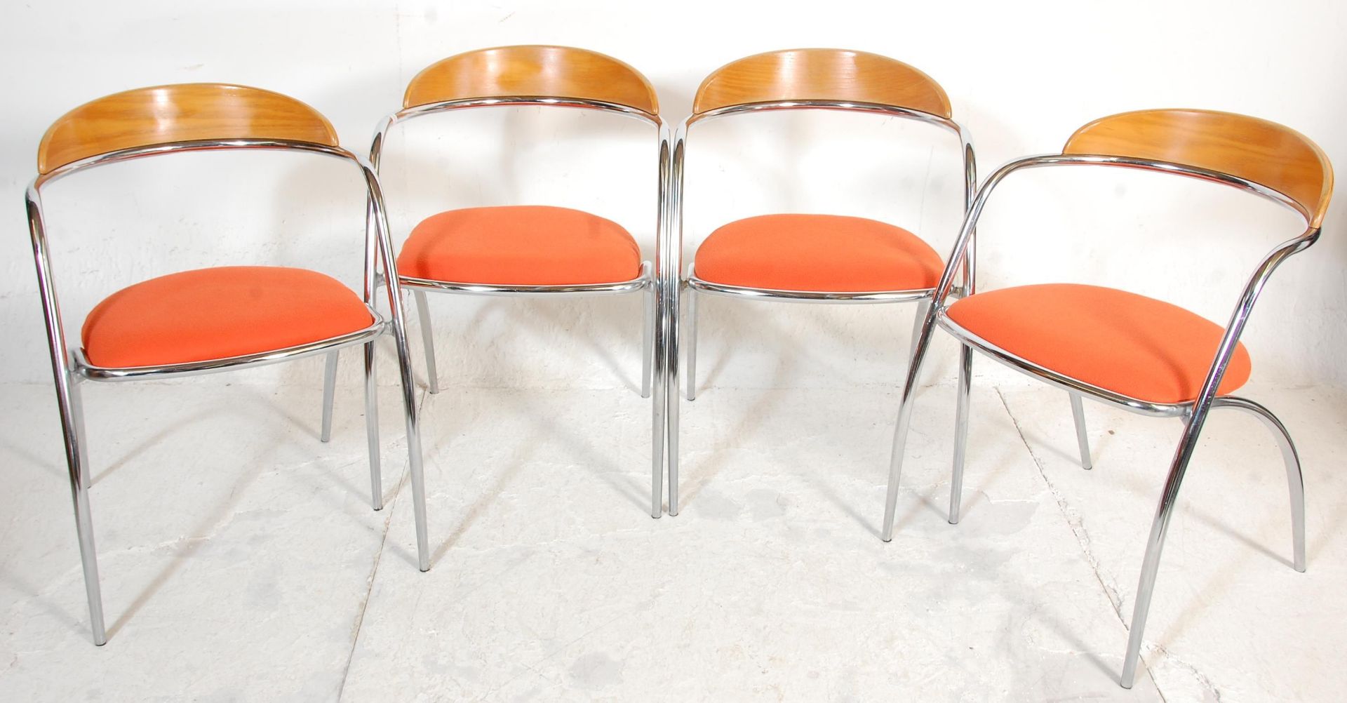 A set of four vintage retro Italian dining chairs - Bild 3 aus 5