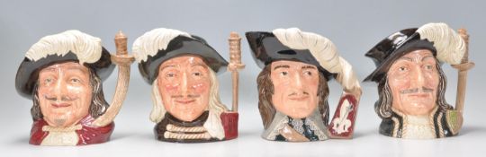 The Four Musketeers - A group of four Royal Doulton ceramic Character / Toby jugs of the Four