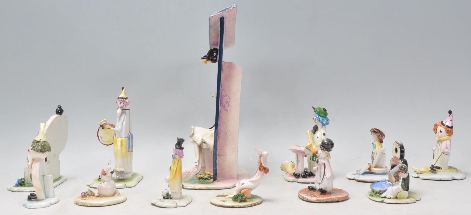 Lino Zampiva - Pastel Ceramica- A collection of vintage retro studio pottery Italian figurines in - Bild 13 aus 20