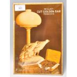 A vintage retro 1930's Wills's Cut Golden Bar tobacco counter top / point of sale advertising