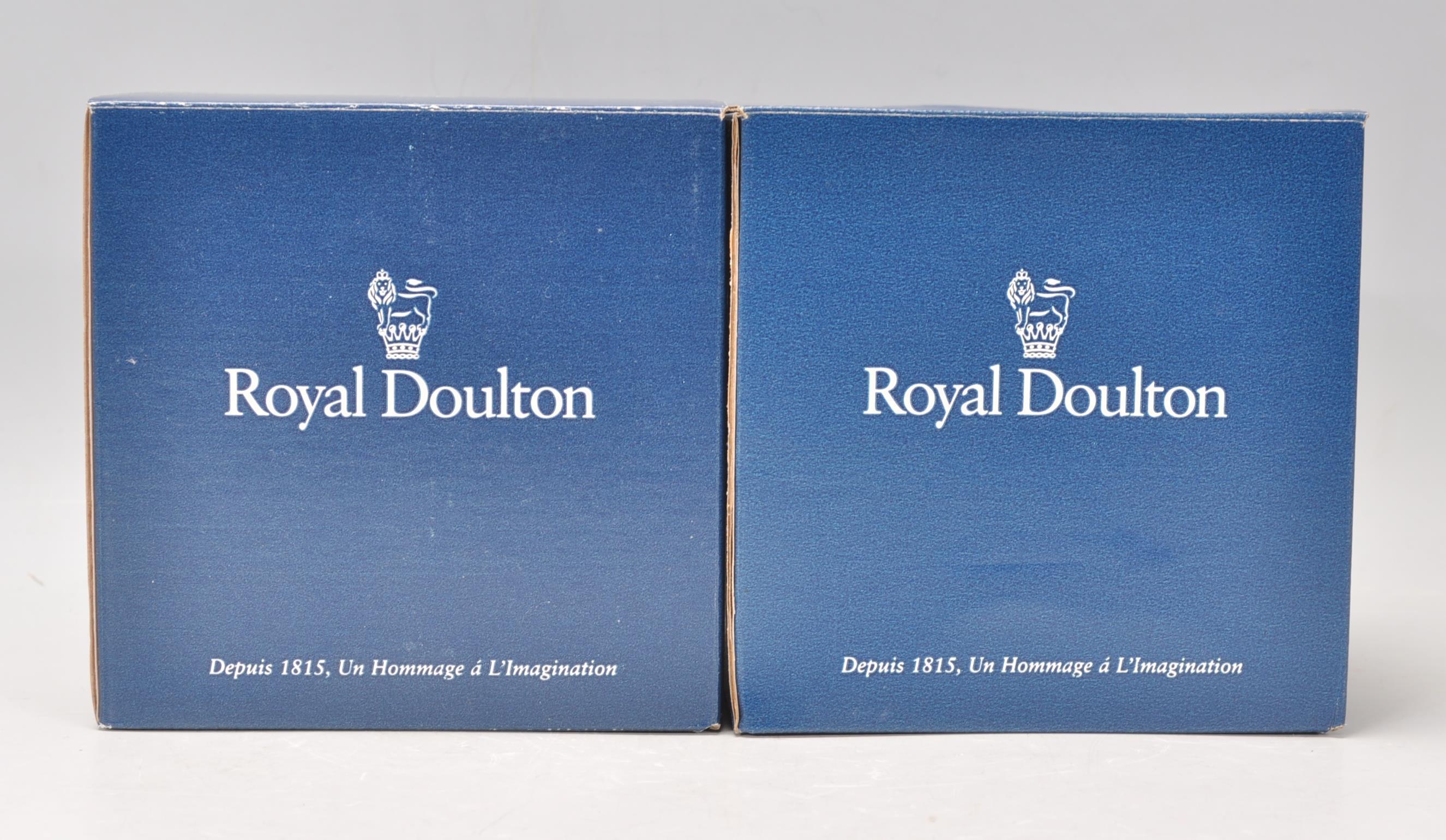 A pair of Royal Doulton salt and pepper pots entitled 'Votes for Women' and 'Toil for Men', D7066 - Image 7 of 7