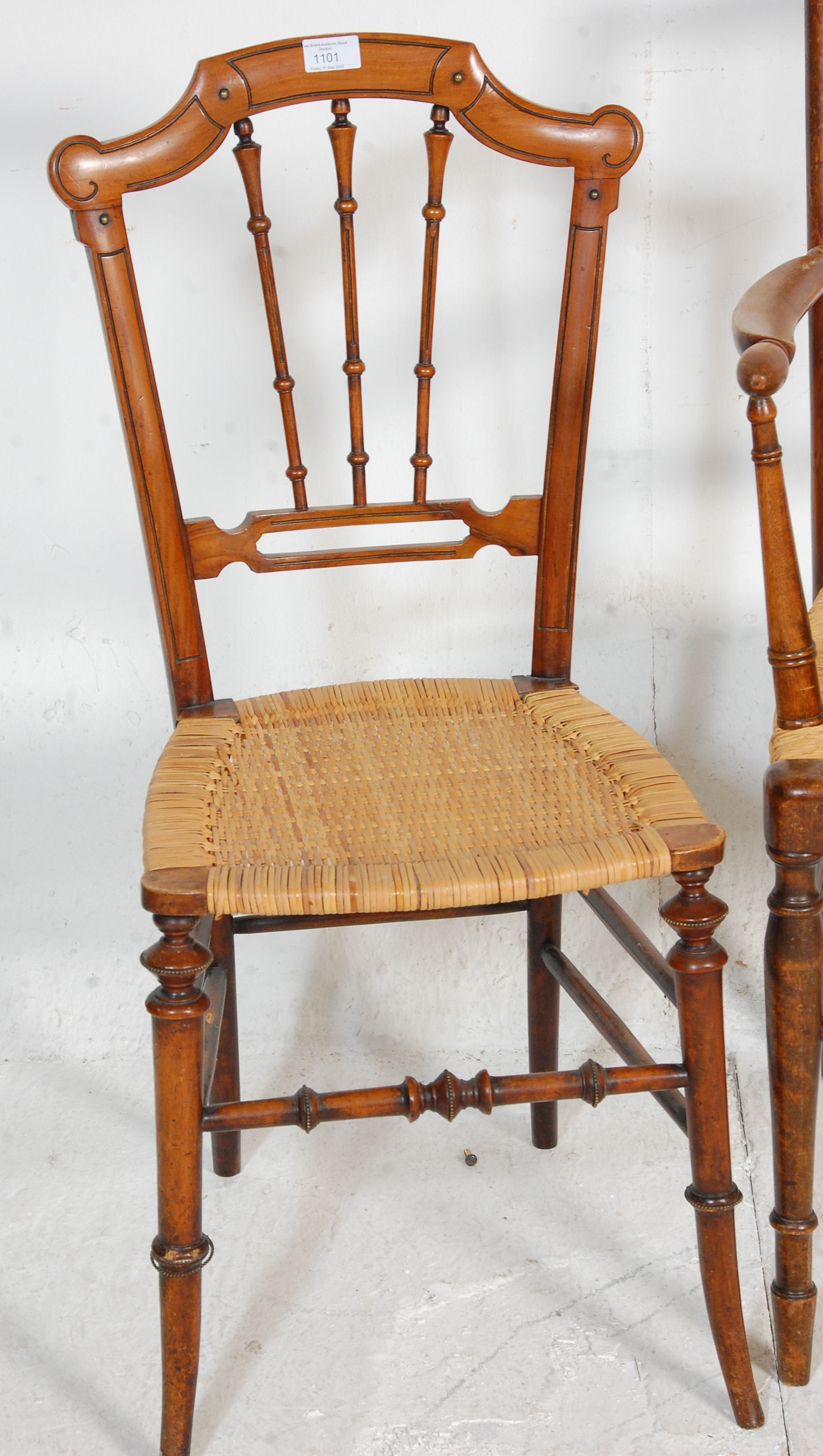 A harlequin set of antique chairs to include a 19th Century Georgian Chippendale style chair - Image 4 of 5
