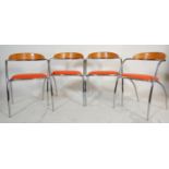 A set of four vintage retro Italian dining chairs