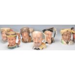 A group of six Royal Doulton ceramic Shakespearean Collection character jugs to include Macbeth