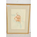 Alan Cownie (20th Century) - A 20th Century chalk pastel painting of a partially nude female