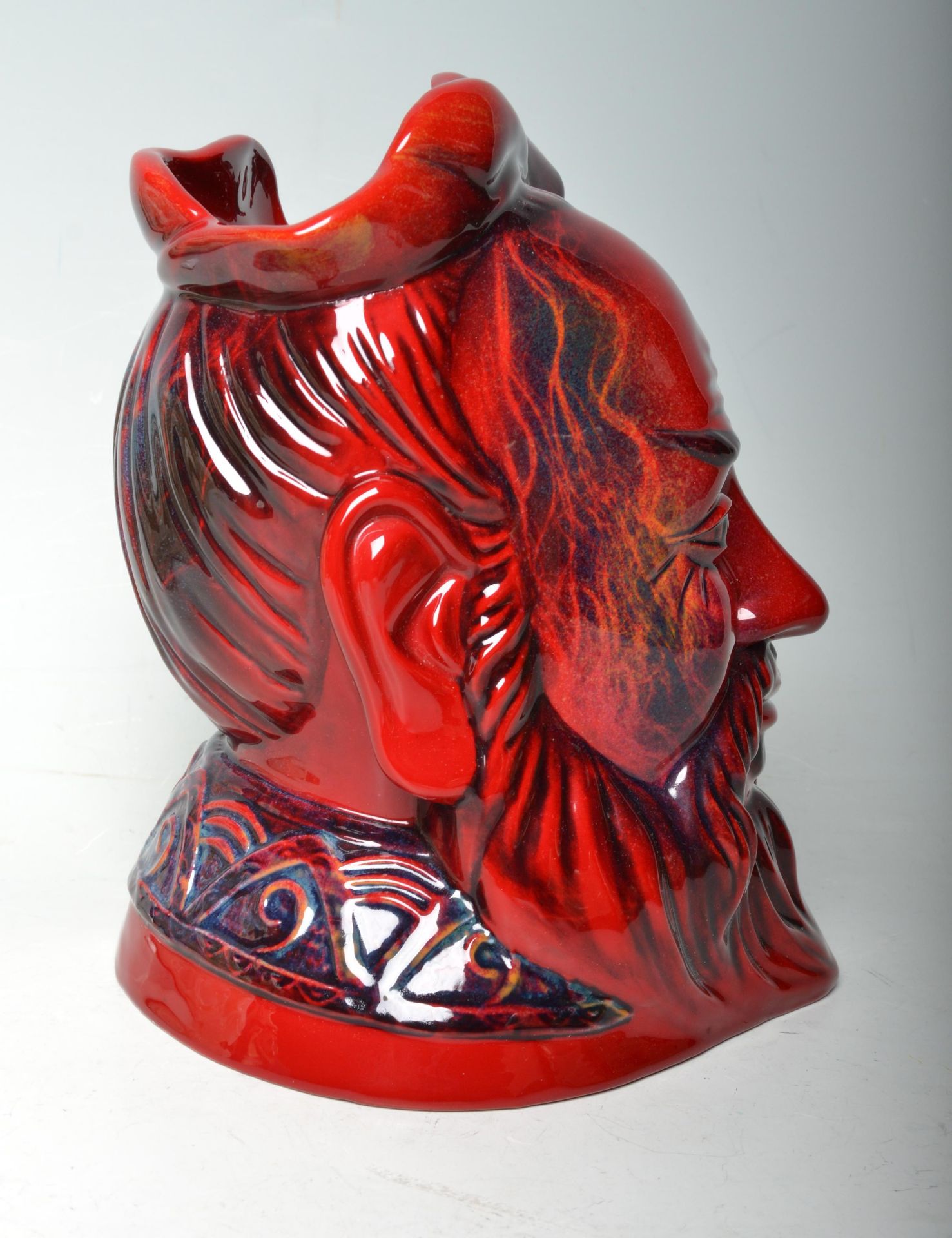 Flambe - A Royal Doulton ceramic Character / Toby jug Confucius D7003 in the Flambe pattern. Marks - Bild 2 aus 7