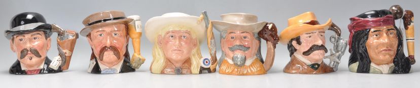 A group of six Royal Doulton Ceramic Character / Toby jugs from The Wild West Collection to