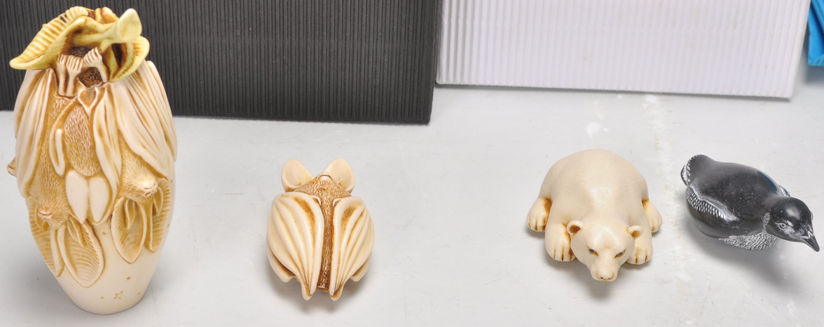 A collection of twelve mostly small Adam Binder animals related netsuke style figurines to include a - Image 2 of 7