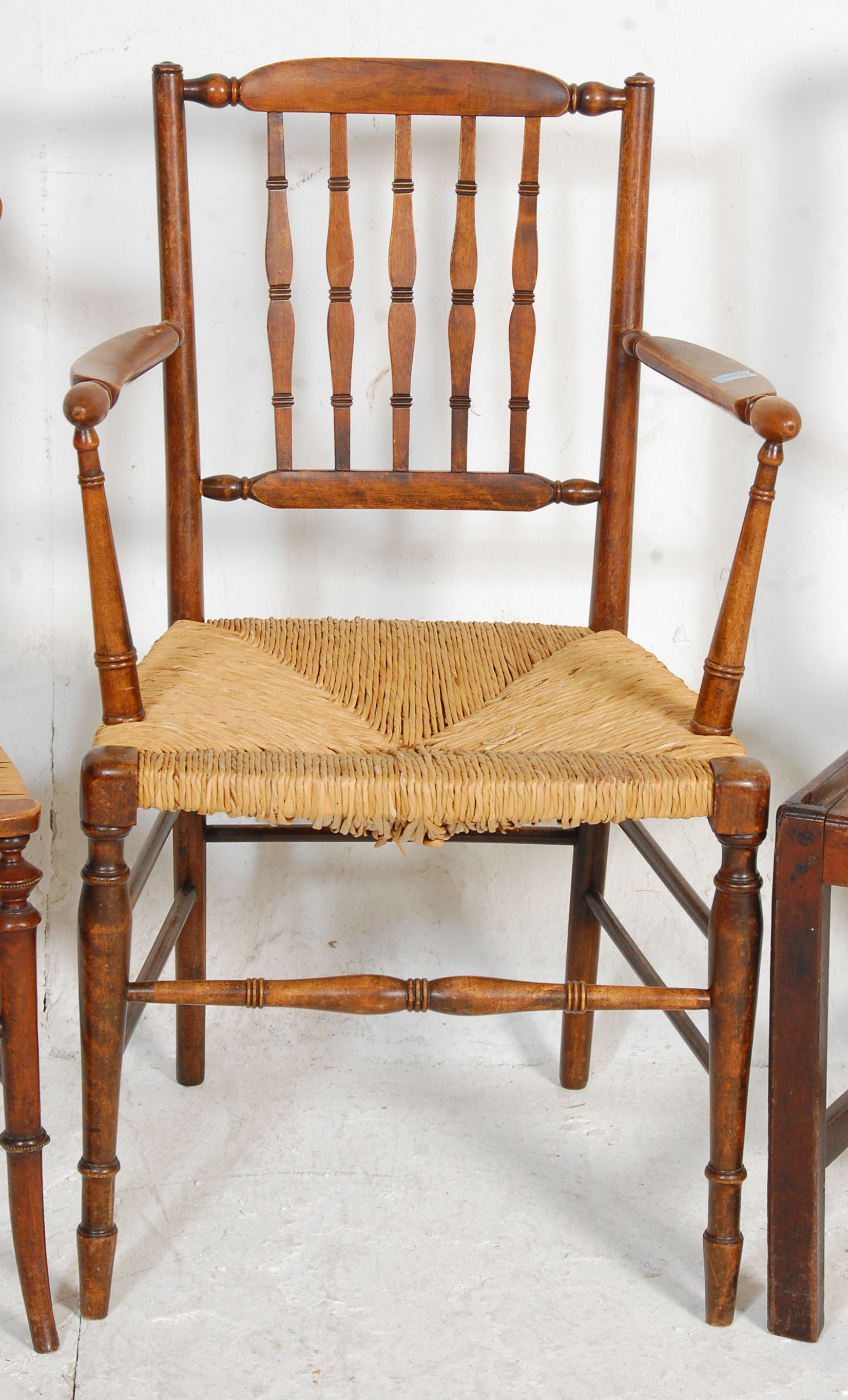 A harlequin set of antique chairs to include a 19th Century Georgian Chippendale style chair - Image 3 of 5