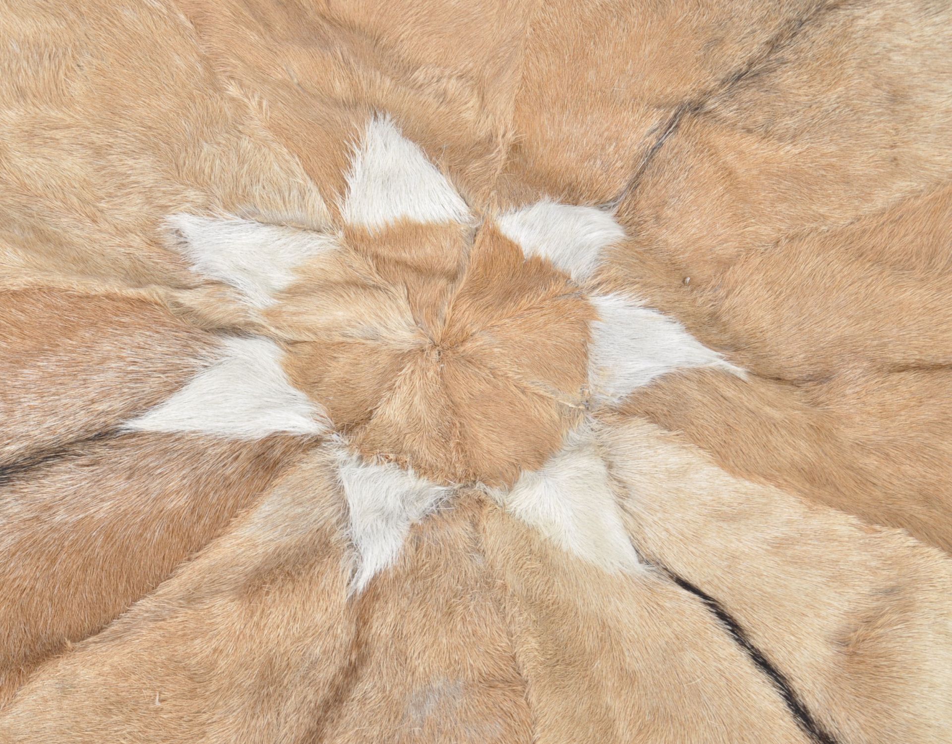 20TH CENTURY RETRO VINTAGE ROE DEER HIDE CIRCULAR - Image 2 of 4