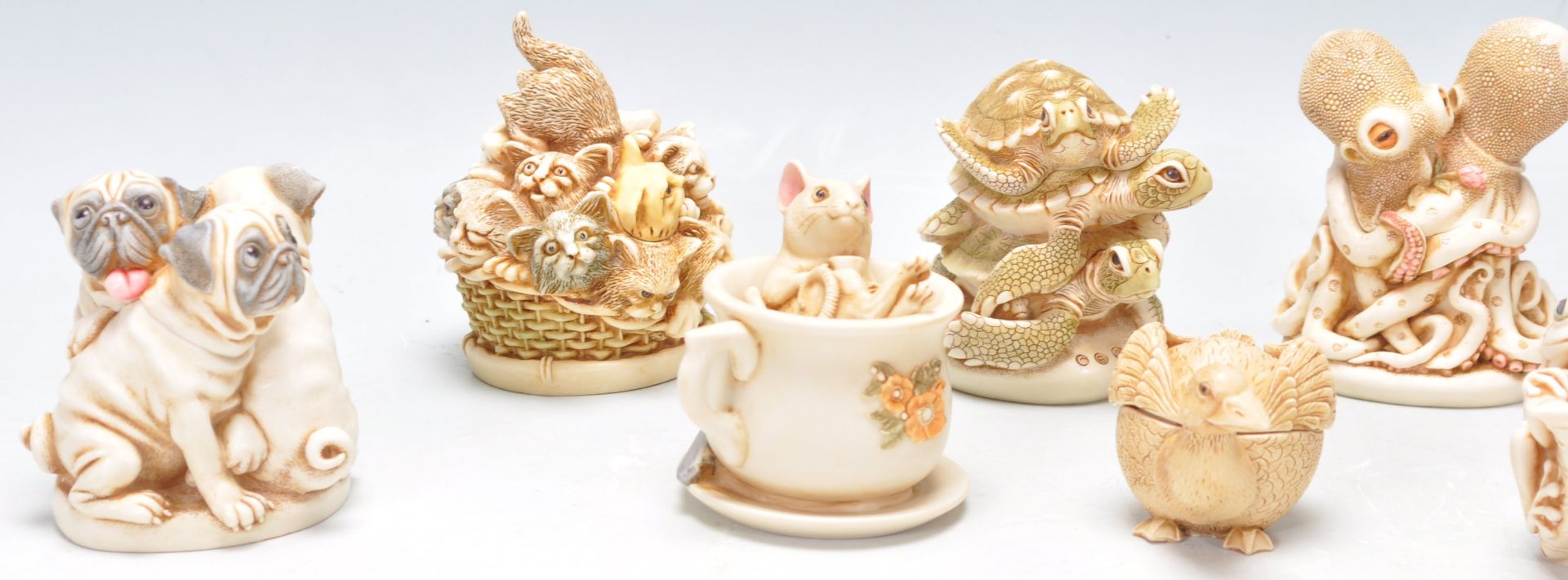 A group of thirteen Harmony Kingdom resin animal novelty figurines / trinket pots to include Balzac, - Bild 2 aus 11
