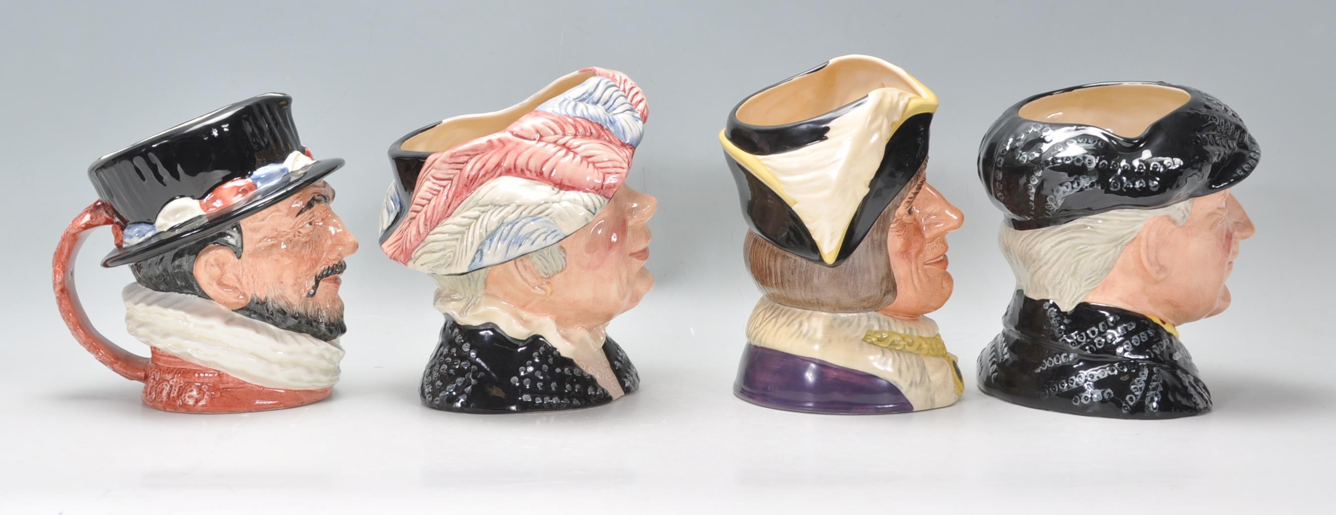 A group of four Royal Doulton ceramic Character / Toby jugs to include Beefeater D6206, Pearly Queen - Image 2 of 9