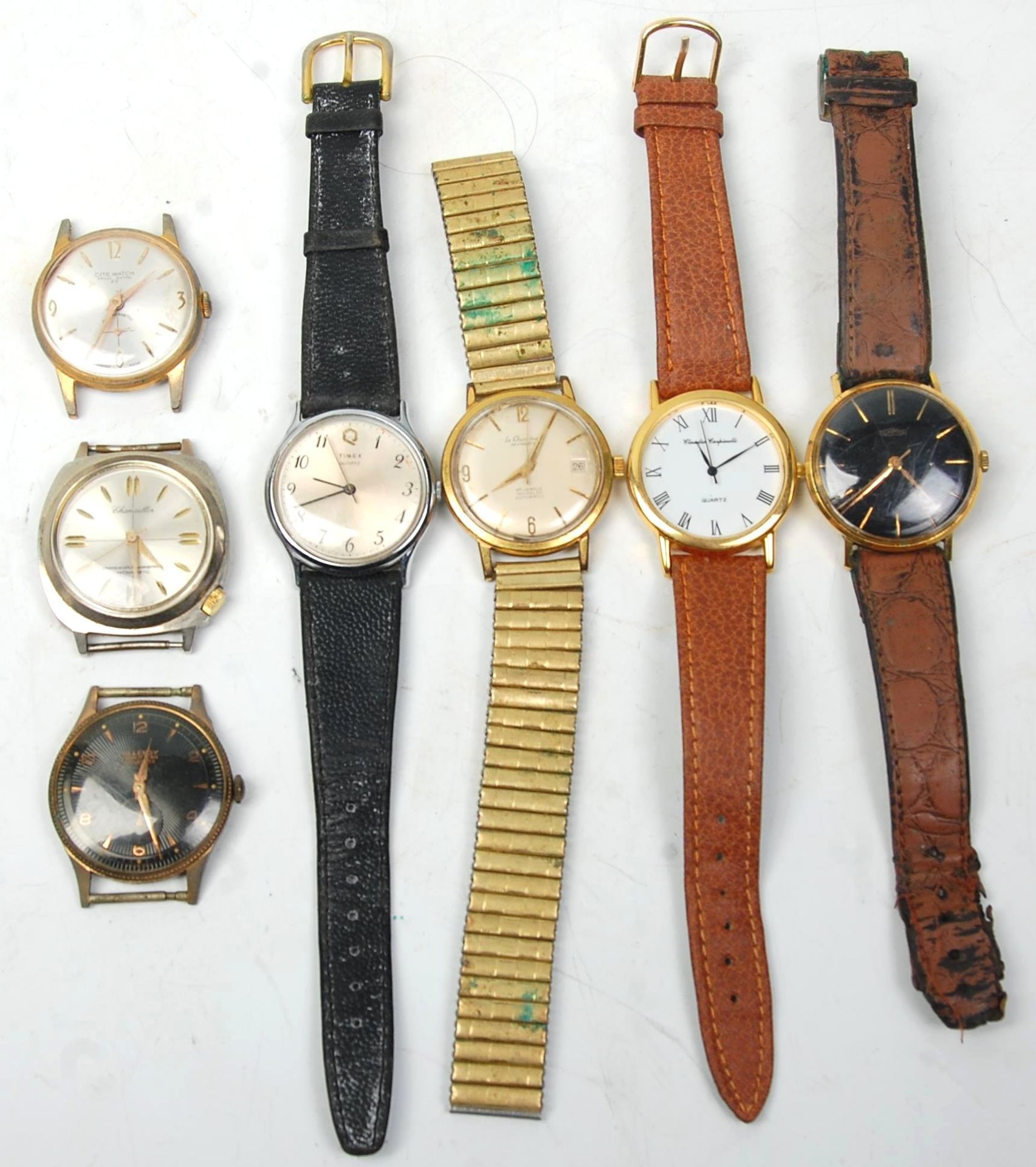 A group of seven vintage gentleman's wrist watches to include a Roamer watch having a round face - Bild 6 aus 6