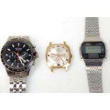 A group of three vintage gentleman's watched to include a Sekonda 50 metres divers watch having a