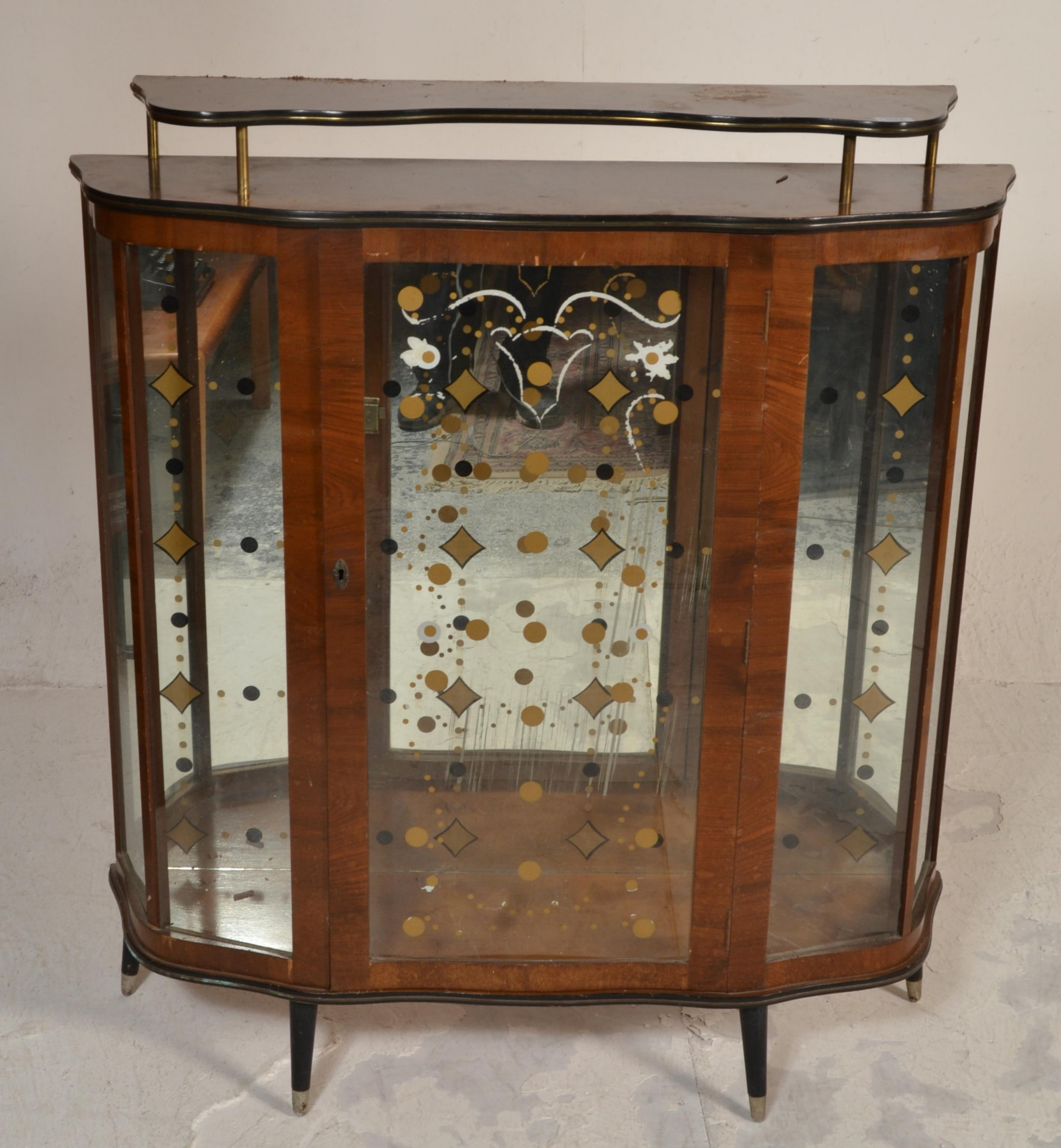 A 1930's Art Deco display cabinet with mirror back - Image 4 of 16