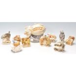A group of ten Harmony Kingdom resin animal novelty figurines / trinket pots to include a large