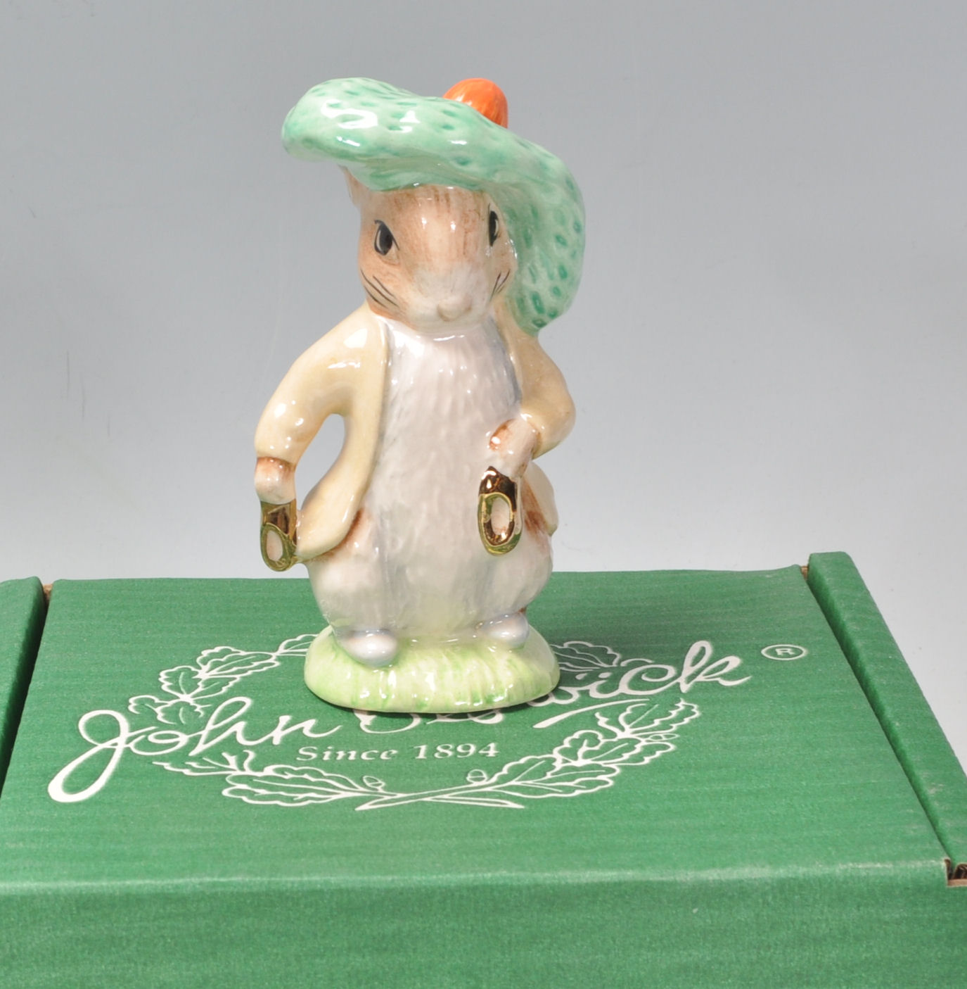 A group of Gold Stamp Beswick Beatrix Potter porcelain figures to include X2 Benjamin Bunny BPGOSF - Image 8 of 9
