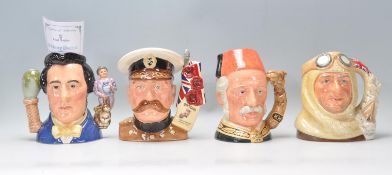 A group of four Royal Doulton character jugs to include Sir Henry Doulton D7054, Lord Kitchener