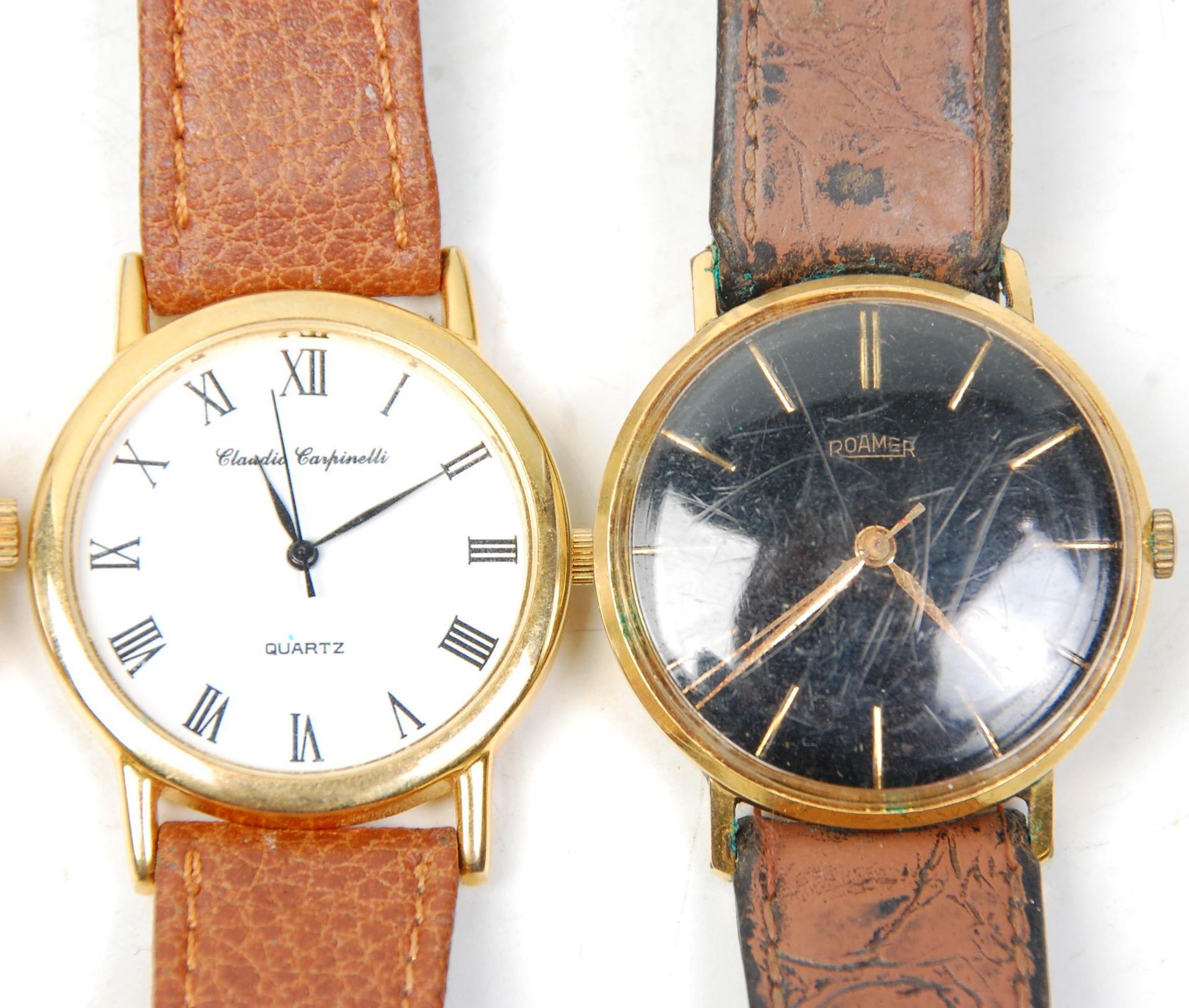 A group of seven vintage gentleman's wrist watches to include a Roamer watch having a round face - Bild 2 aus 6