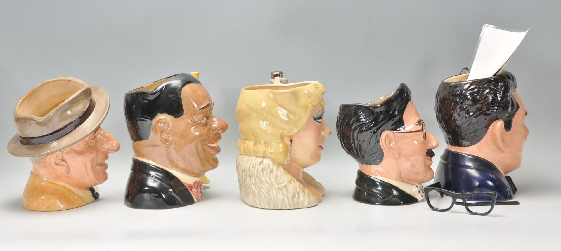 A group of five Royal Doulton ceramic character jugs from the celebrity collection to include - Bild 2 aus 8