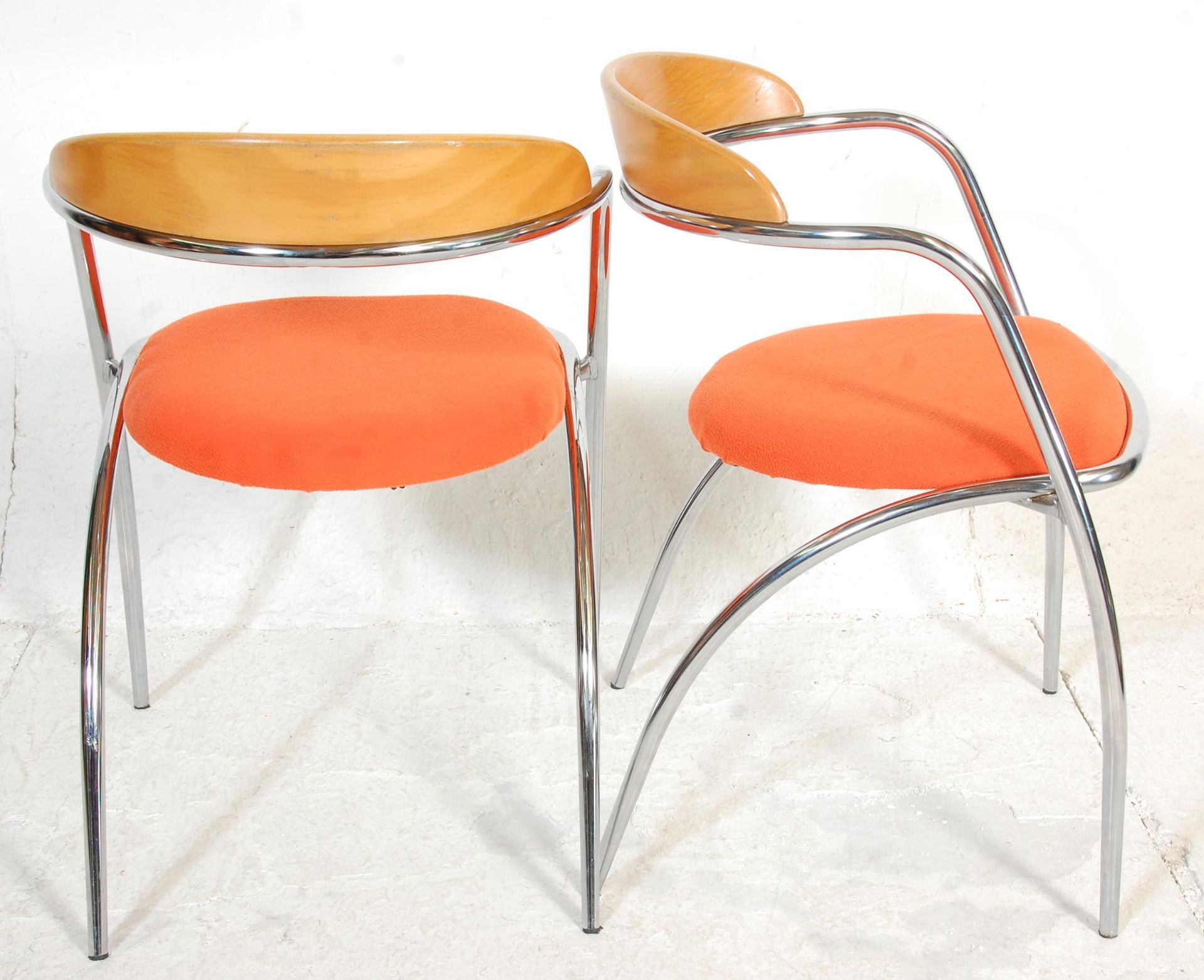 A set of four vintage retro Italian dining chairs - Bild 5 aus 5