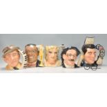 A group of five Royal Doulton ceramic character jugs from the celebrity collection to include