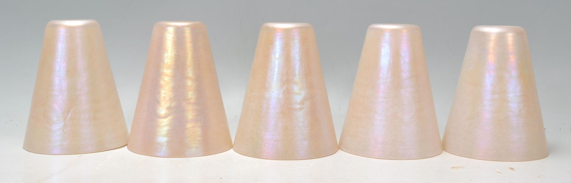 A collection of five 20th century retro conical lu