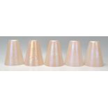 A collection of five 20th century retro conical lu