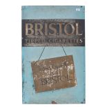 ORIGINAL ADVERTISING SIGN FOR BRISTOL TIPPED CIGAR