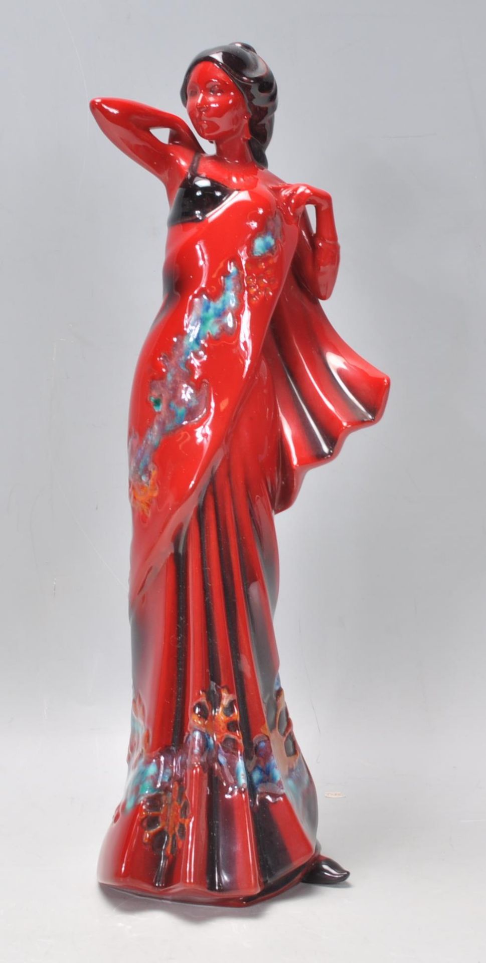 Flambe - A Royal Doulton ceramic limited edition figure: Eastern Grace HN3683 in the Flame - Bild 2 aus 8