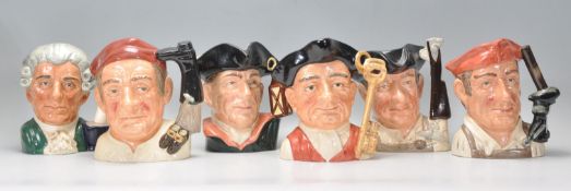 Williamsburg - A group of six Royal Doulton Ceramic Character / Toby jugs from the Williamsburg to