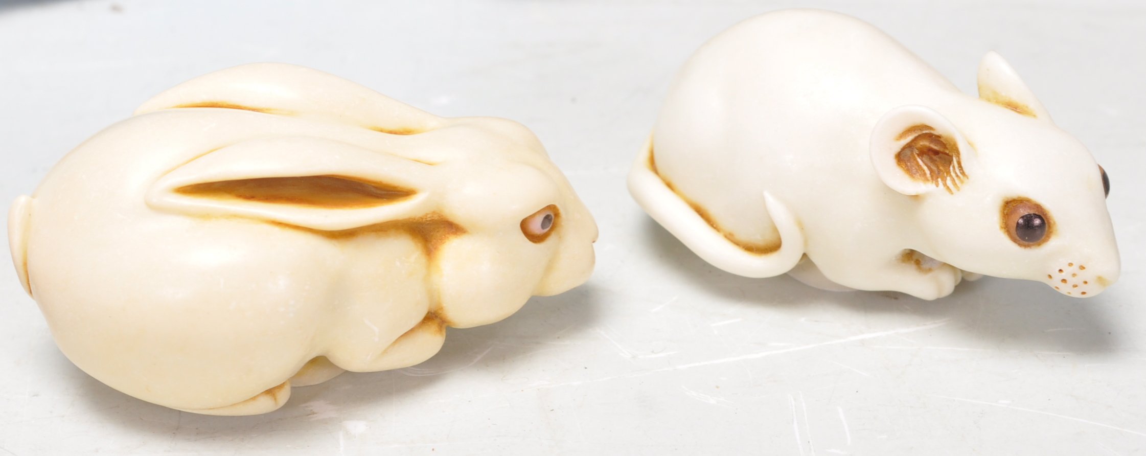 A collection of ten Adam Binder resin netsuke style animal figurines to include a pig, ladybird, - Image 5 of 7