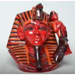 Flambe - A Royal Doulton ceramic Character / Toby jug The Pharaoh D7028 in the Flambe pattern. Marks