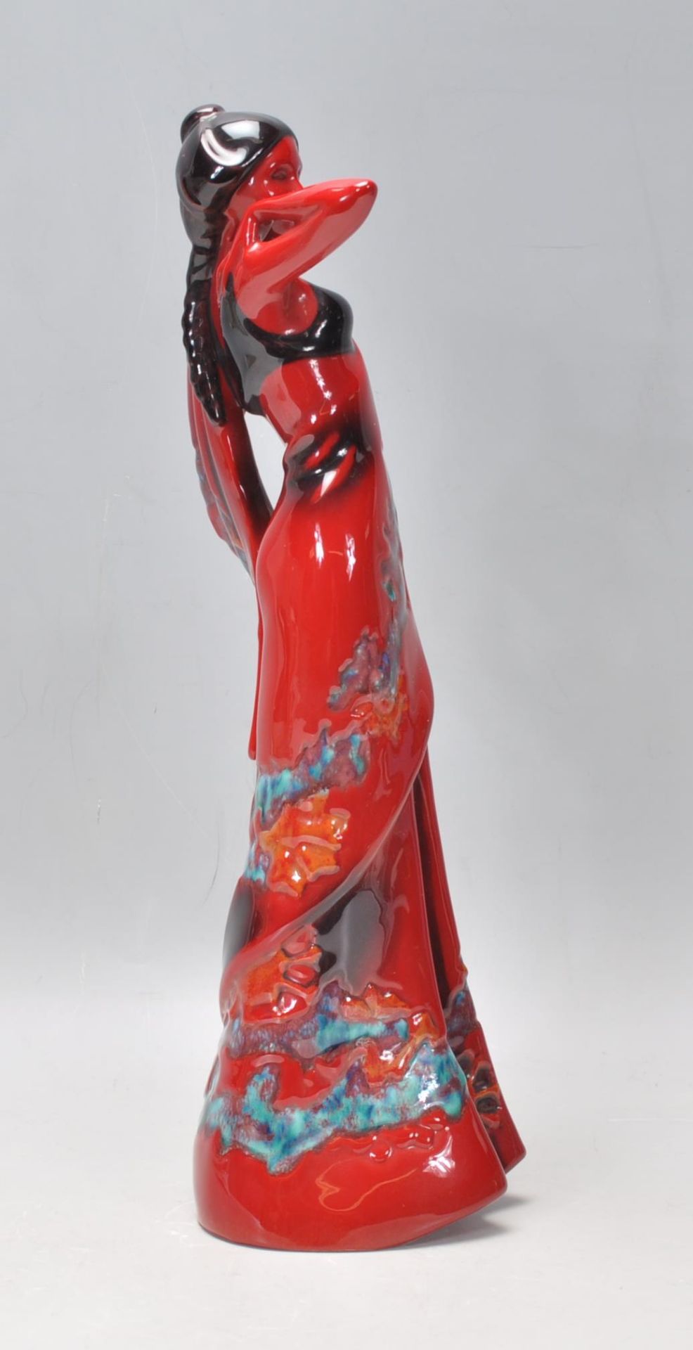 Flambe - A Royal Doulton ceramic limited edition figure: Eastern Grace HN3683 in the Flame - Bild 3 aus 8