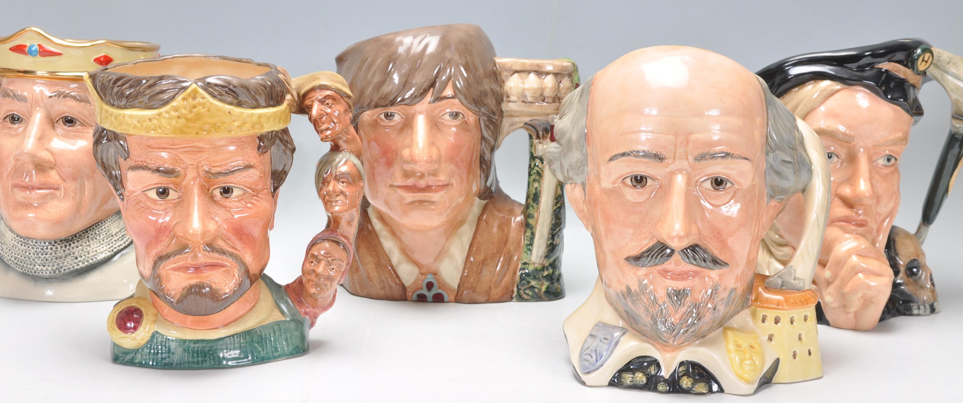 A group of six Royal Doulton ceramic Shakespearean Collection character jugs to include Macbeth - Image 2 of 5