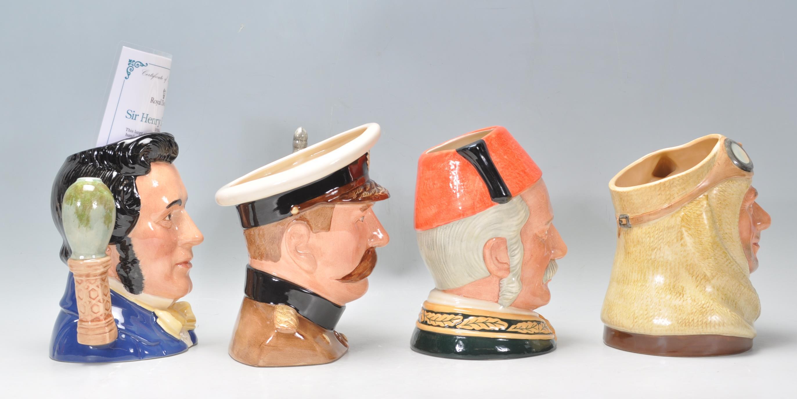 A group of four Royal Doulton character jugs to include Sir Henry Doulton D7054, Lord Kitchener - Image 2 of 9