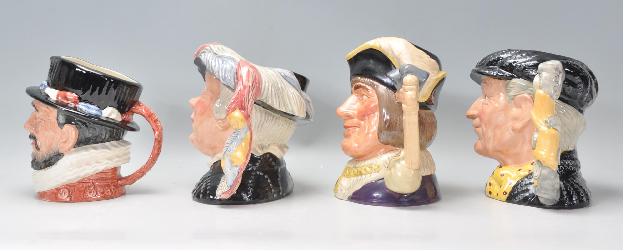 A group of four Royal Doulton ceramic Character / Toby jugs to include Beefeater D6206, Pearly Queen - Image 4 of 9