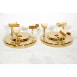 Fase - A matching pair of retro 1980's brass ceiling spotlights by Fase. Both in original boxes.