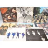 A group of eight vinyl long play LP record albums by The Beatles to include – Beatles For Sale –